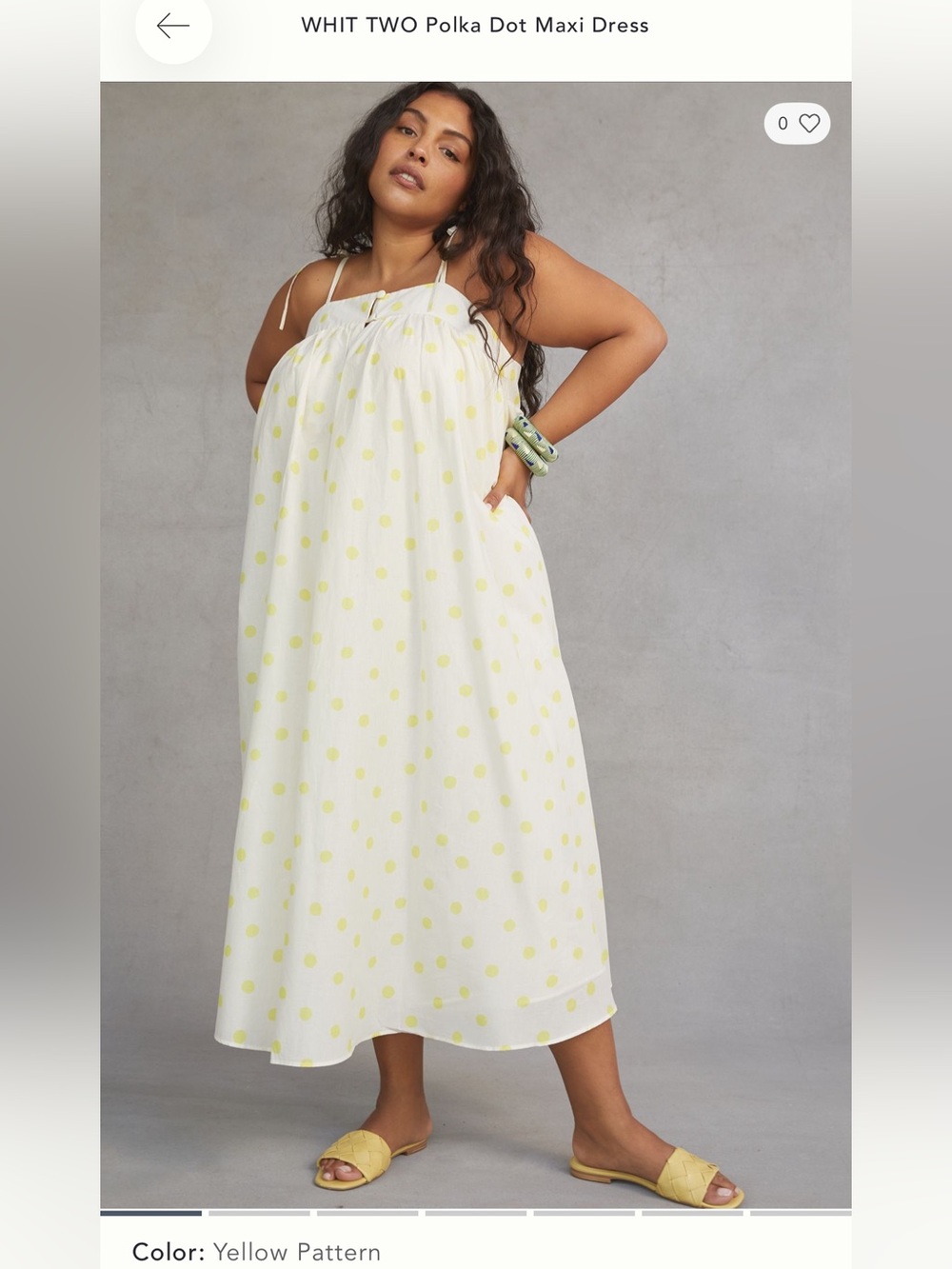 Anthropologie Whit Two NWOT Polka Dot Maxi Dress M